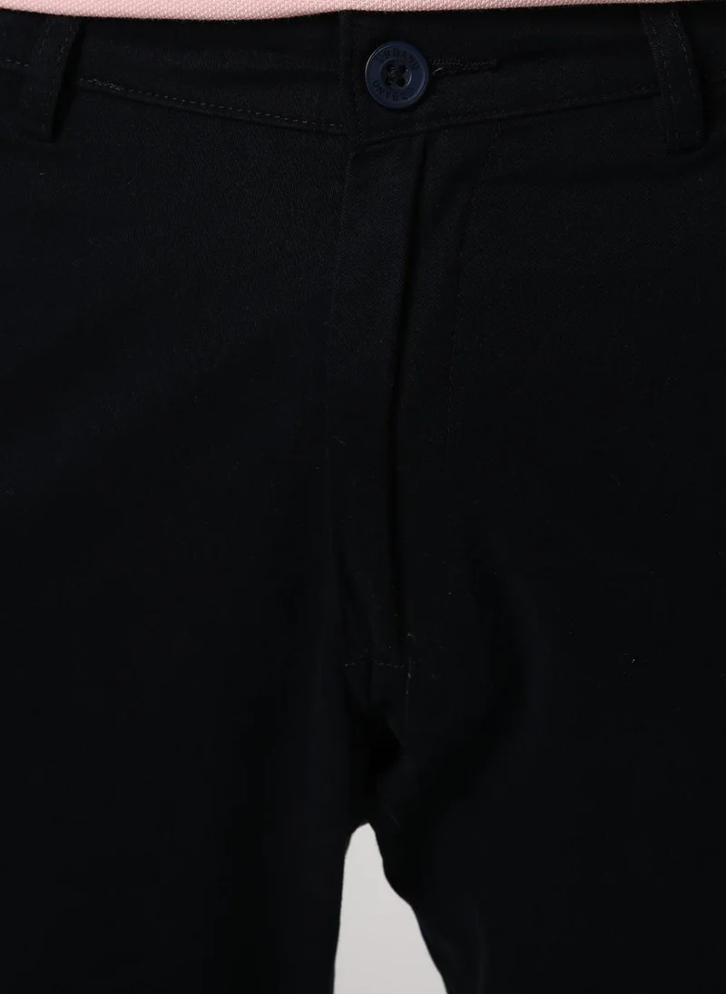 Urbano Fashion  Urbano Fashion Men's Navy Straight Fit Mid Rise Cotton Casual Chinos Trousers Stretch for Men | Best Price UAE